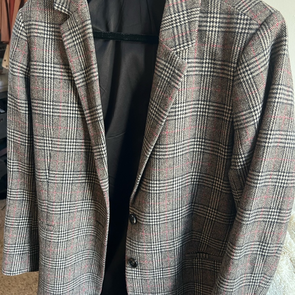 Habitual Black and Gray Sport Coat Modern Tailored Blazer